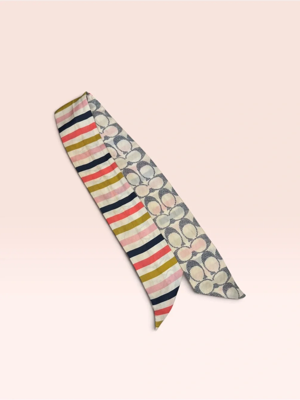 Coach Silk Signature Skinny Scarf 32 inches